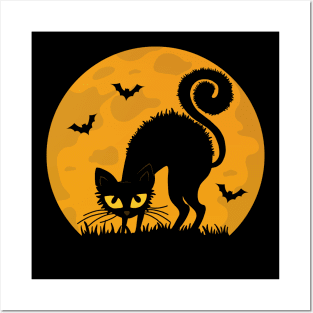 Halloween - Black cat Posters and Art